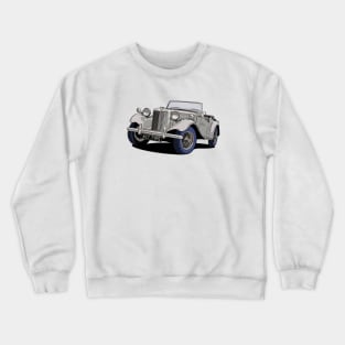 MG T Type Classic Car in Silver-Grey Crewneck Sweatshirt